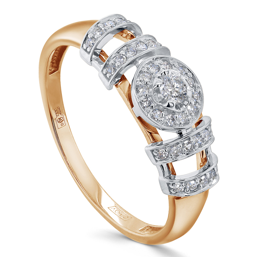 Кольцо, золото, бриллиант, 11-01870-1000